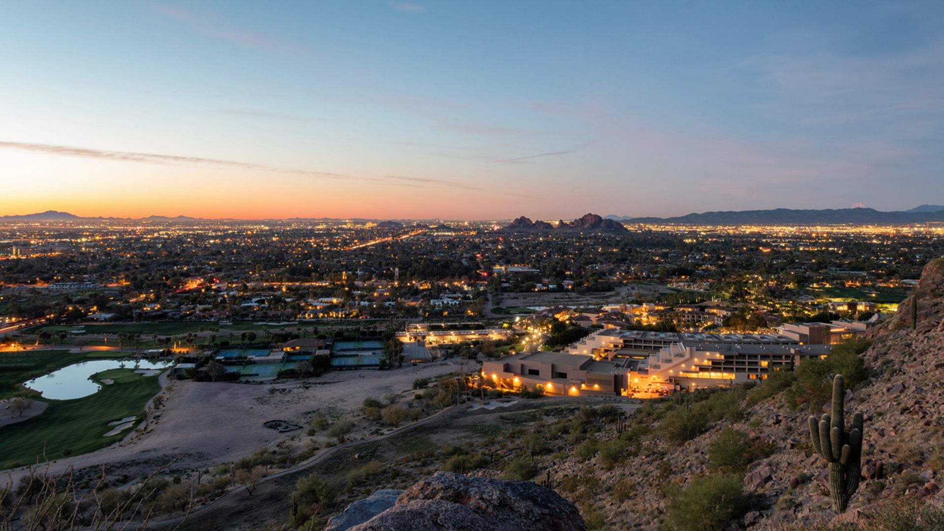 The city lights of Scottsdale and beyond.