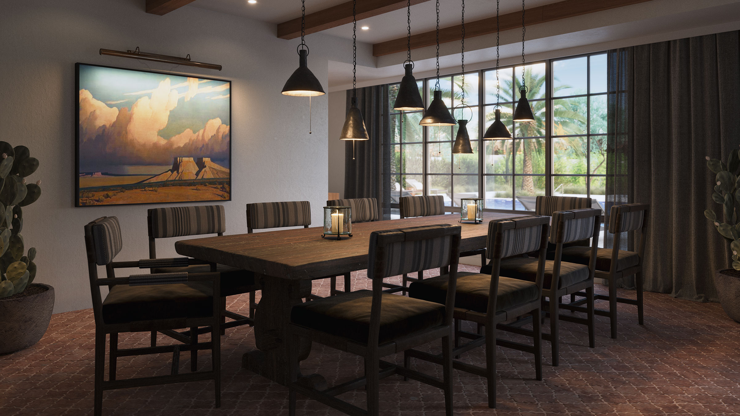 Residents can reserve the dining room for private dinners and events.