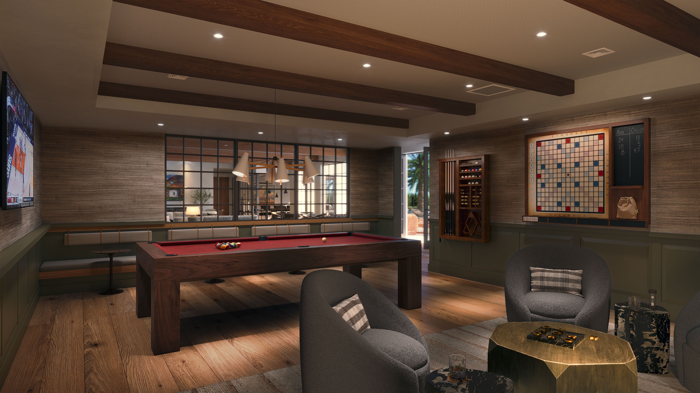 Enjoy hours of entertainment in the spacious and stylish games room.